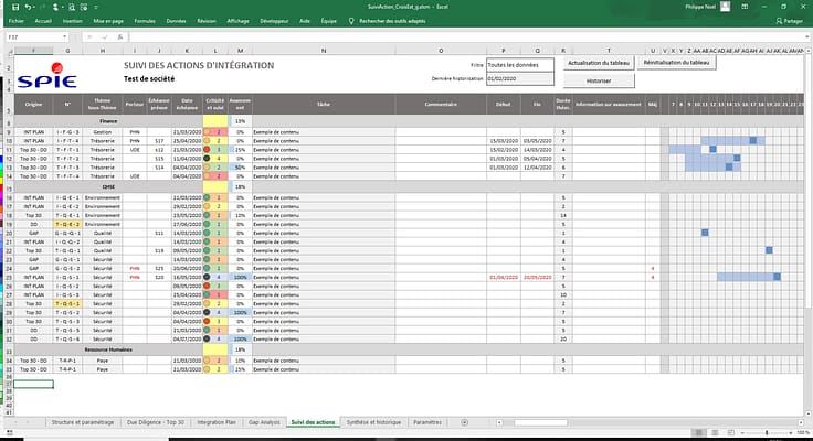 Gestion de projet en Excel VBA
